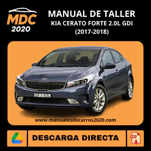 Manual Taller y Servicio Kia Cerato Forte 2.0L (2017-2018)