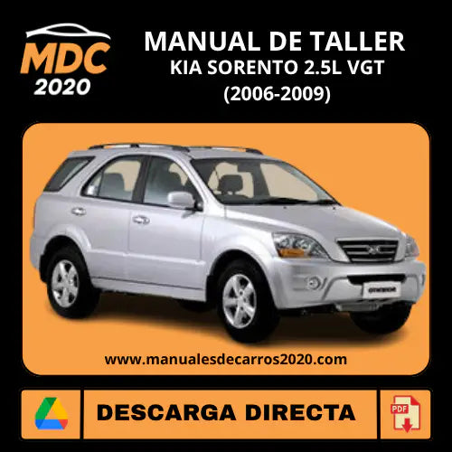 Manual de Taller y Servicio Kia Sorento 2.5L VGT (2006-2009)