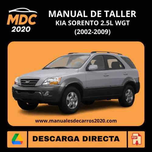Manual de Servicio Kia Sorento 2.5L WGT (2002-2009) PDF