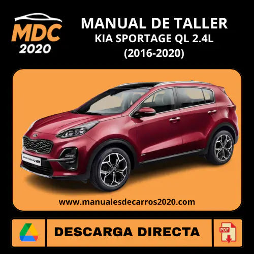 Manual Taller y Servicio Kia Sportage QL 2.4L (2016-2020)