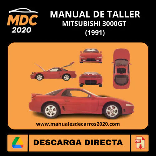 Manual de Taller y Servicio Mitsubishi 3000GT (1991) PDF