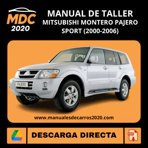 Manual Taller Mitsubishi Montero Pajero Sport 2000-2006 Español