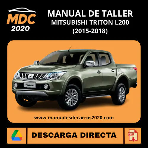 Manual de Taller y Servicio Mitsubishi Tritón L200 (2015-2018) PDF