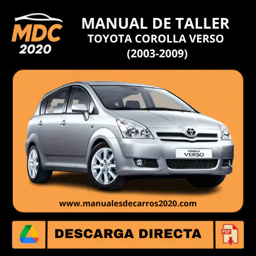Manual Taller Toyota Corolla Verso ZNR10-CUR10 (2003-2009)