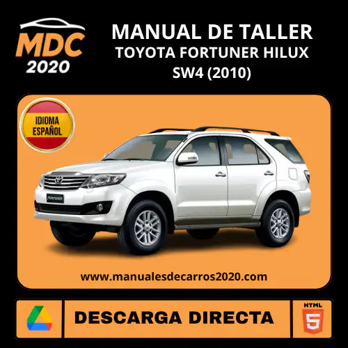 Manual de Taller Toyota Fortuner Hilux SW4 (2010) Español