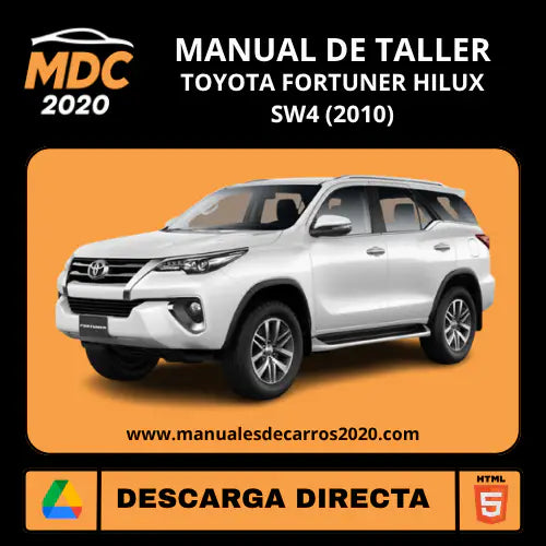 Manual de Taller y Servicio Toyota Fortuner Hilux SW4 (2010)