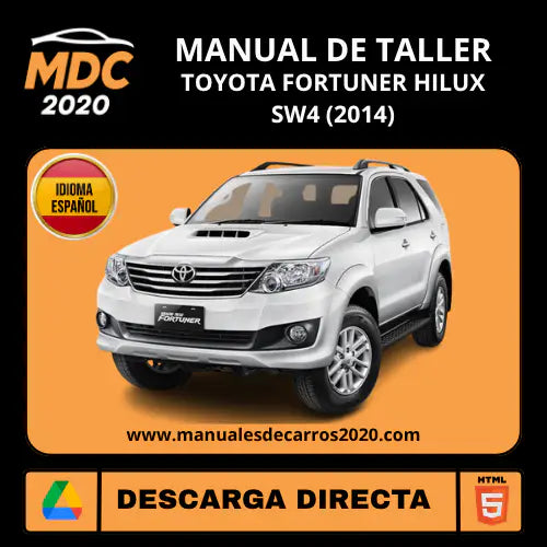 Manual de Taller Toyota Fortuner Hilux SW4 (2014) Español