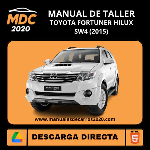 Manual de Taller y Servicio Toyota Fortuner Hilux SW4 (2015)
