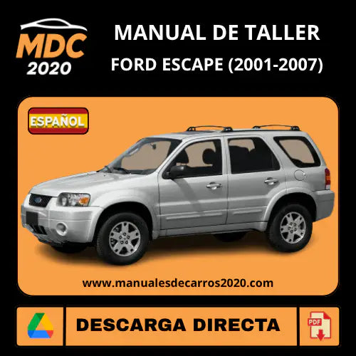 Manual de Servicio Taller Ford Escape 2001-2007 Español PDF