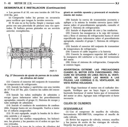 Reparación de transmisión Jeep Cherokee XJ 1996-2001 Español: especializada con el manual de servicio.