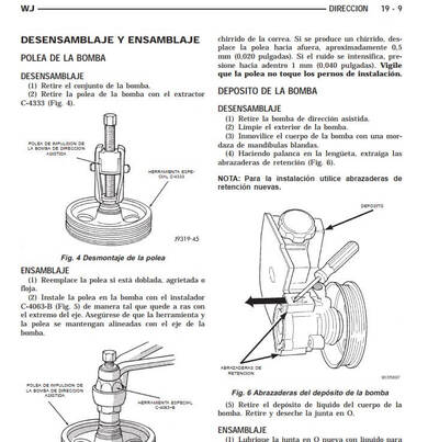 Reparación mecánica profesional con el manual de reparación Jeep Grand Cherokee WJ WG 1999-2004 Español.