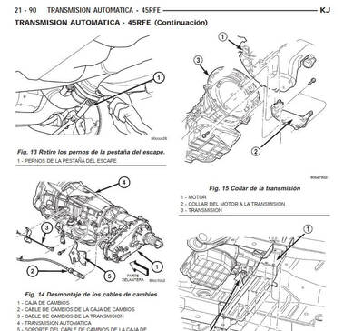Reparación de motor Jeep Cherokee Liberty KJ 2001-2007 Español: detallada con el manual de servicio.