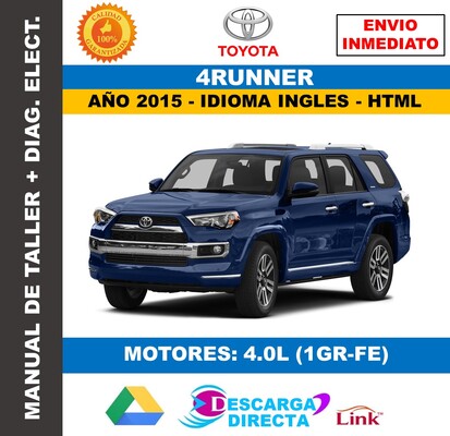 Manual de Taller Toyota 4Runner (2015) Español  – Descarga&nbsp;Directa