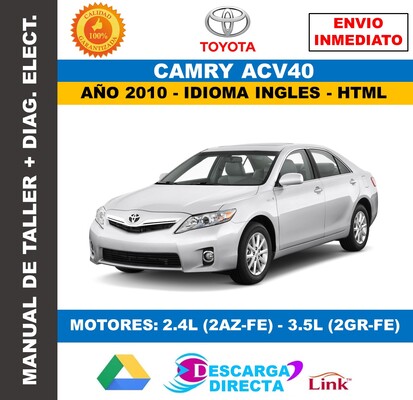 Manual de Taller y Reparación Toyota Camry ACV40  (2010) Interactivo&nbsp;Oficial