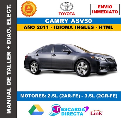 Manual de Reparación Interactivo Toyota Camry ASV50 (2011) Incluye Diagramas&nbsp;Eléctricos