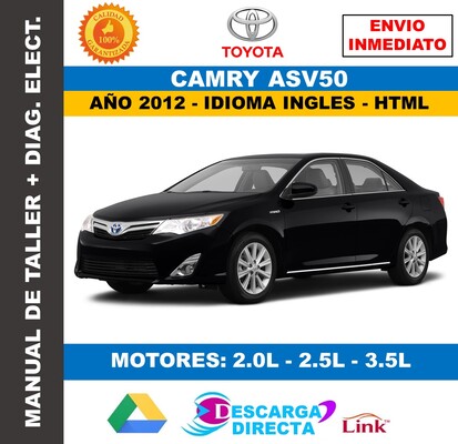 Manual de Servicio Oficial Interactivo Toyota Camry ASV50 (2012) Diagramas Eléctricos Incluidos