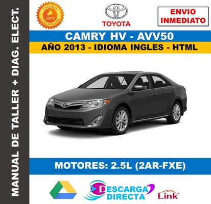 Manual de Reparación Interactivo Oficial Toyota Camry AVV50 (2013) Incluye Diagramas Eléctricos