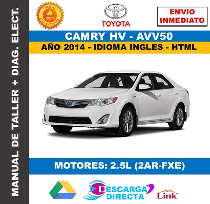 Manual de Servicio Interactivo Toyota Camry AVV50 (2014) Incluye Diagramas Eléctricos