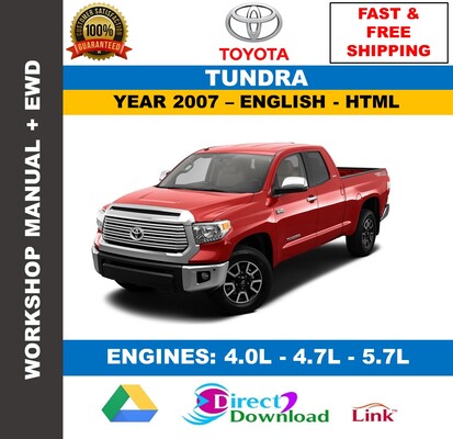 Manual de Taller y Servicio Toyota Tundra 2007 Full Interactivo