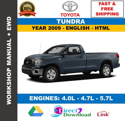 Manual de Taller y Servicio Toyota Tundra 2009 Incluye Diagramas Eléctricos