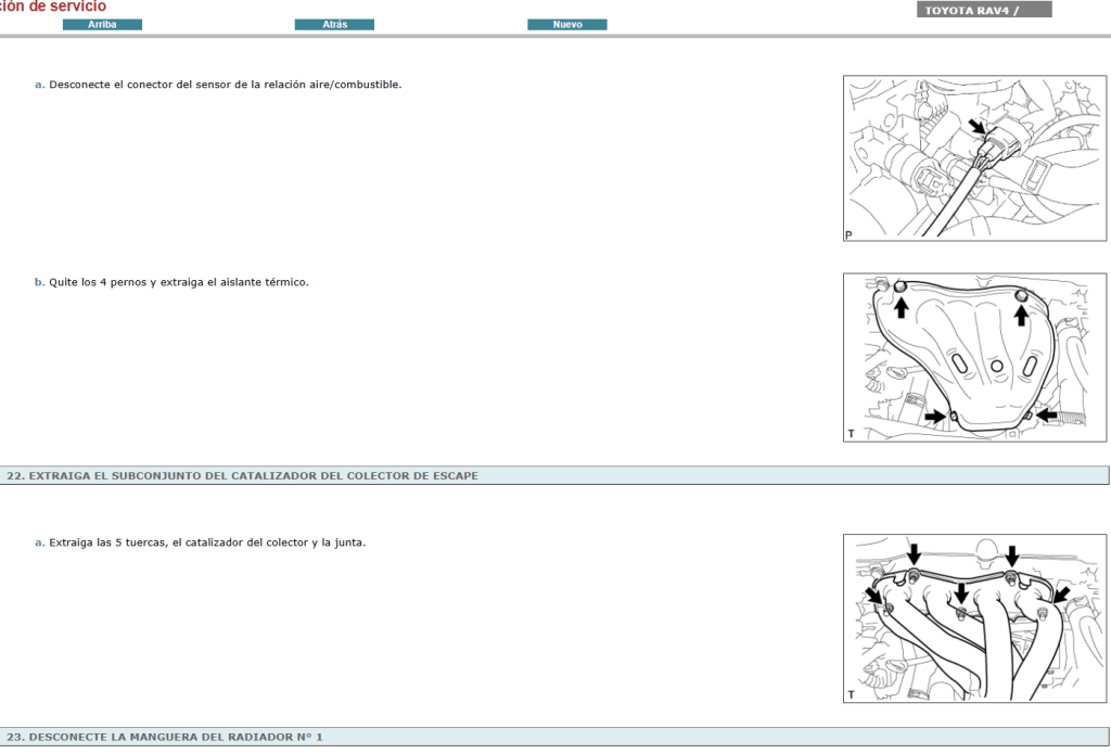 Manual de taller Toyota Rav4 en Español 2007: reparaciones de motor y transmisión explicadas.  
