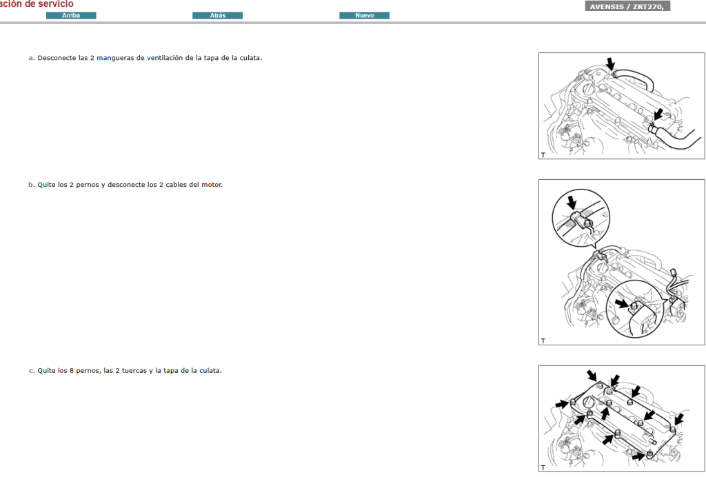 Reparación de transmisión Toyota Avensis en Español 2009-2011: eficaz con el manual de servicio.  
