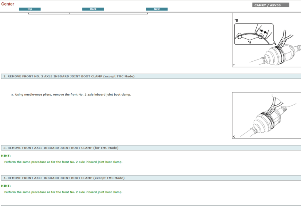 Manual de reparación del motor 2.5L del Toyota Camry ASV50 (2011). Guía de taller interactiva con especificaciones de servicio detalladas del motor.