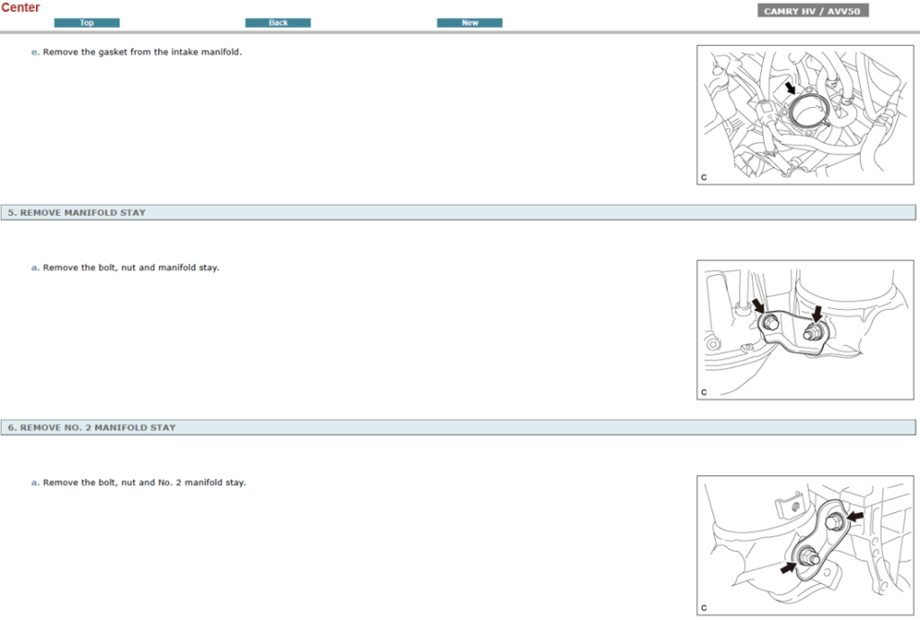 Manual de Reparación Interactivo Oficial para Toyota Camry HV - AVV50 (2015). Documento de servicio completo para descarga directa con procedimientos de mantenimiento.