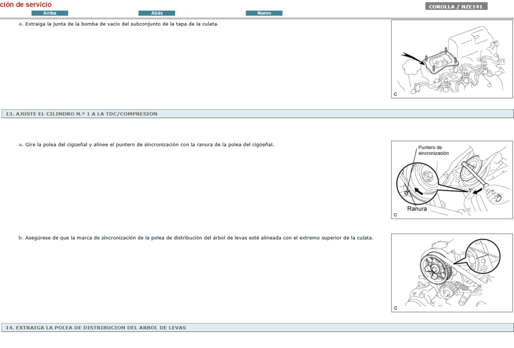 Manual de reparación Toyota Corolla 2008 Español: la guía definitiva para reparaciones de motor.
