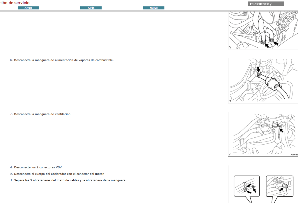 Manual de reparación Toyota FJ Cruiser en Español 2009: la guía definitiva para reparaciones de motor.  
