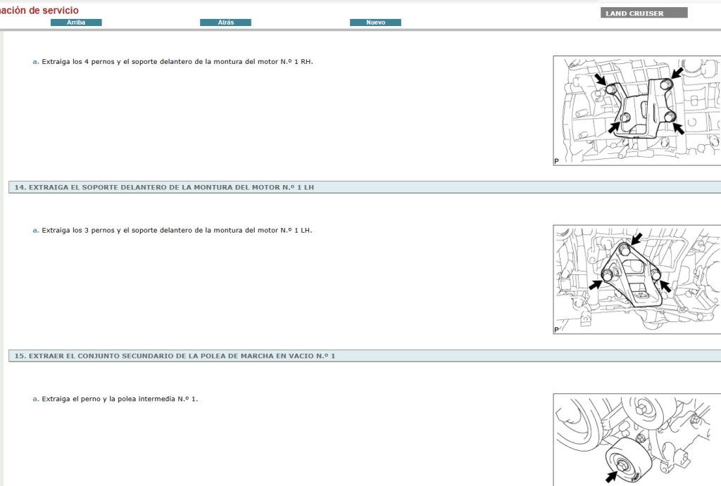 Guía de reparación Toyota Land Cruiser J200 en Español 2010: pasos sencillos para reparaciones complejas.  
