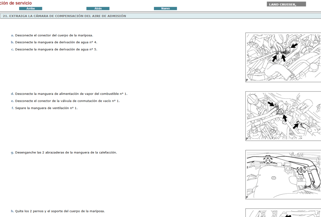 Reparación mecánica profesional con el manual de reparación Toyota Land Cruiser Prado J150 en Español 2013.  
