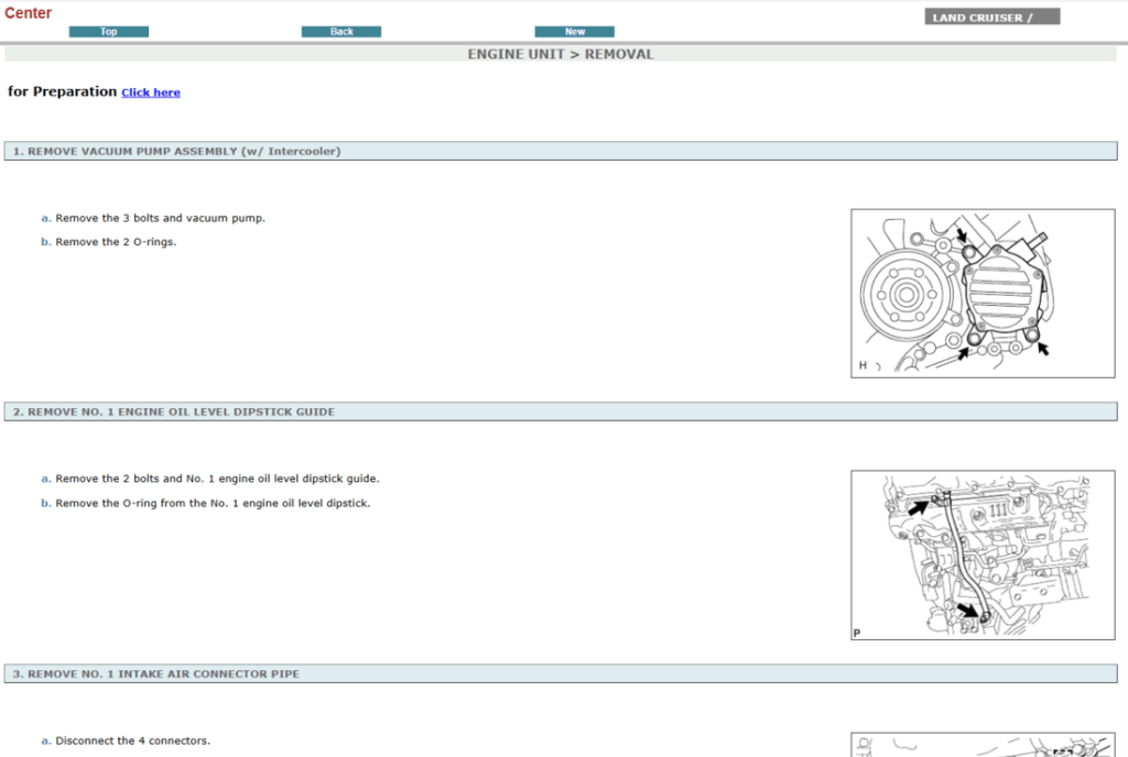 Manual de servicio Toyota Land Cruiser Prado J200 2015: diagnóstico y reparación de problemas técnicos.  
