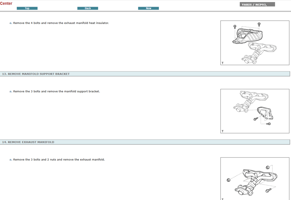 Manual de servicio Toyota Yaris XP90 NCP90 2012: diagnóstico y reparación de problemas técnicos.