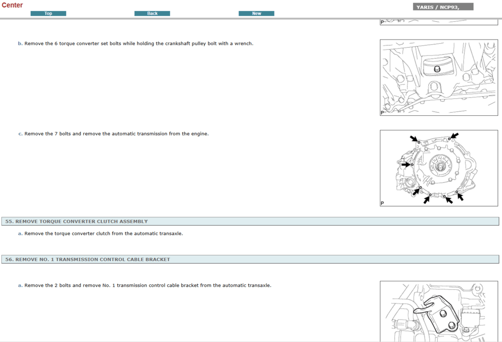 Reparación de transmisión Toyota Yaris NCP90 2013: eficaz con el manual de servicio.