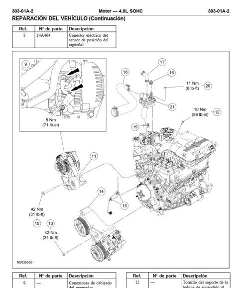 Despieces y diagnosticos de fallas Ford Explorer 2006-2010, en Español PDF