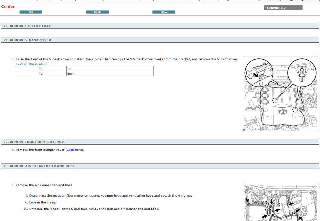 Reparación de motor Toyota 4Runner 2011: soluciones expertas con el manual de reparación.