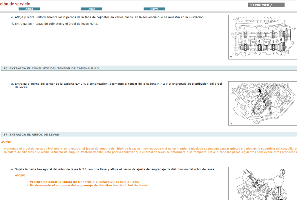 Guía de mantenimiento Toyota FJ Cruiser en Español 2007: consejos para el cuidado de tu vehículo.  
