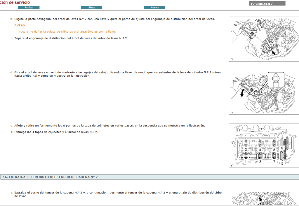 Guía de reparación Toyota FJ Cruiser en Español 2009: instrucciones claras para reparaciones exitosas.  
