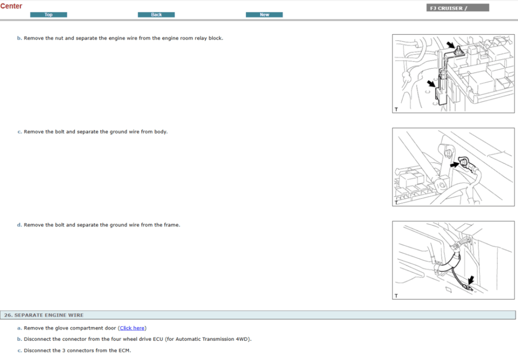 Reparación mecánica profesional con el manual de reparación Toyota FJ Cruiser 2012.  
