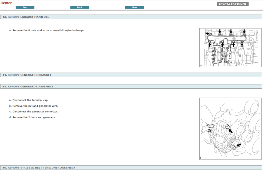 Reparación de transmisión Toyota Fortuner Hilux SW4 2005-2008: especializada con el manual de servicio. 
