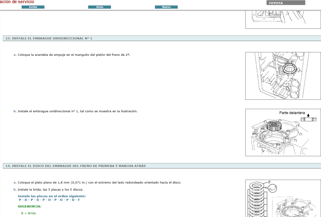 Reparación de motor Toyota Fortuner Hilux SW4 2014 Español: detallada con el manual de servicio.