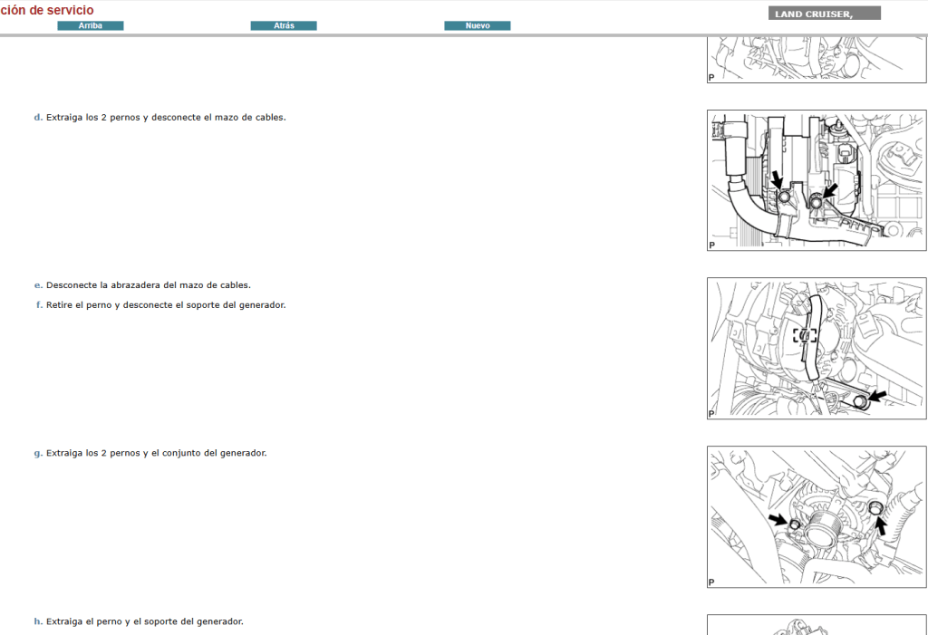 Manual de servicio Toyota Land Cruiser Prado J150 en Español 2013: diagnóstico y reparación de problemas técnicos.  
