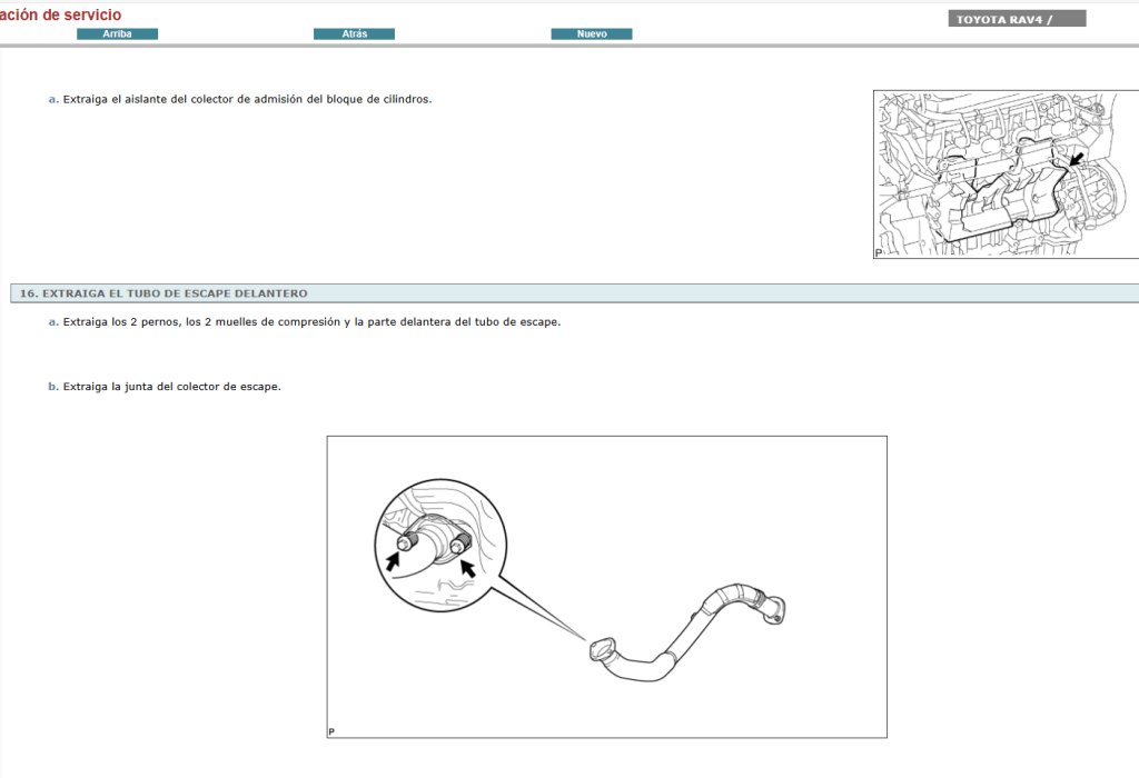 Guía de reparación Toyota Rav4 en Español 2005: pasos sencillos para reparaciones complejas.  
