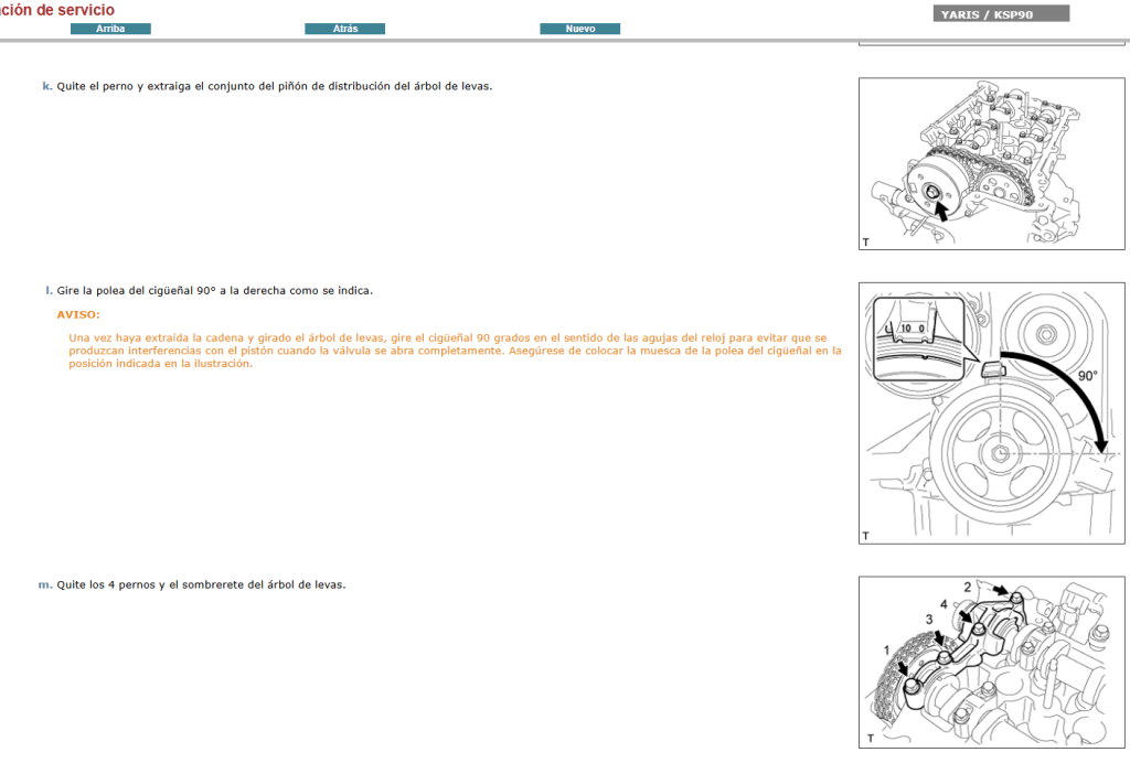 Manual de servicio Toyota Yaris NCP90 2006-2013 Español: diagnóstico y solución de problemas técnicos.  
