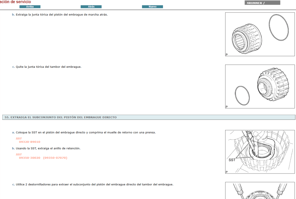 Guía de reparación Toyota 4Runner 2013 Español: pasos sencillos para reparaciones complejas.