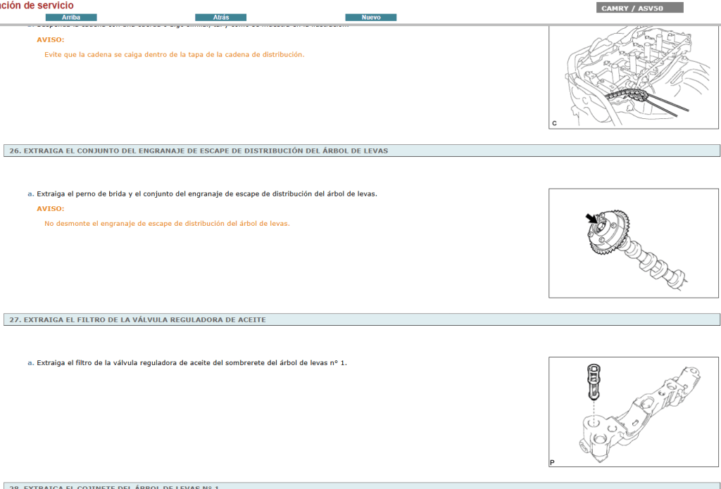 Guía de reparación Toyota Camry ASV50 en Español 2012:: instrucciones claras para reparaciones exitosas.