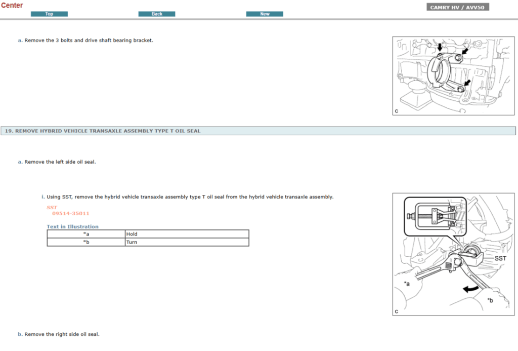 Manual de Reparación Interactivo Oficial para Toyota Camry AVV50 (2013). Documento de servicio completo que incluye Diagramas Eléctricos y procedimientos de mantenimiento.
