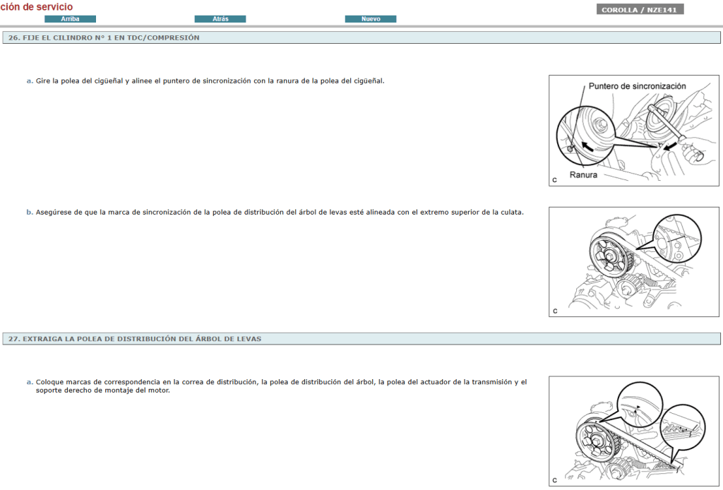 Manual de taller Toyota Corolla 2007 Español: reparaciones de motor y transmisión explicadas. 
