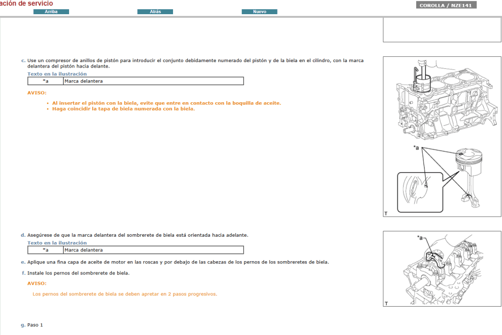 Manual de taller Toyota Corolla en Español 2010: la mejor herramienta para reparaciones mecánicas.  
